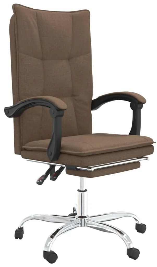 349750 vidaXL Наклоняем офис стол, кафяв, текстил