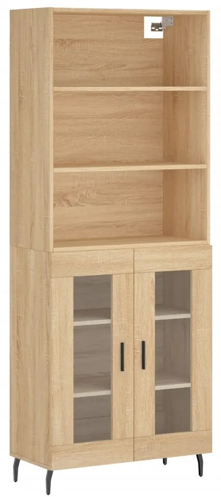 3189336 vidaXL Висок шкаф, дъб сонома, 69,5x34x180 см, инженерно дърво