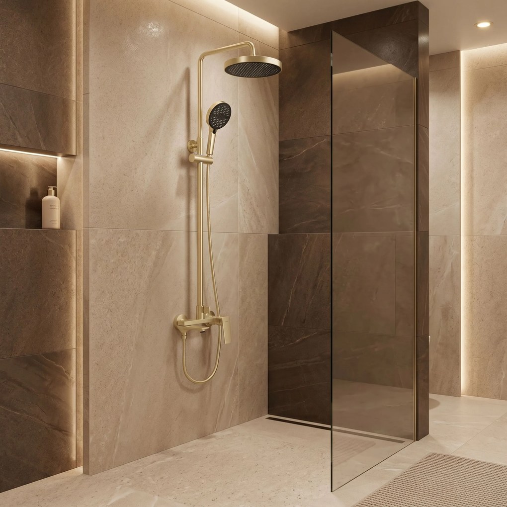 Комплект за душ Rea Prime Brush Gold