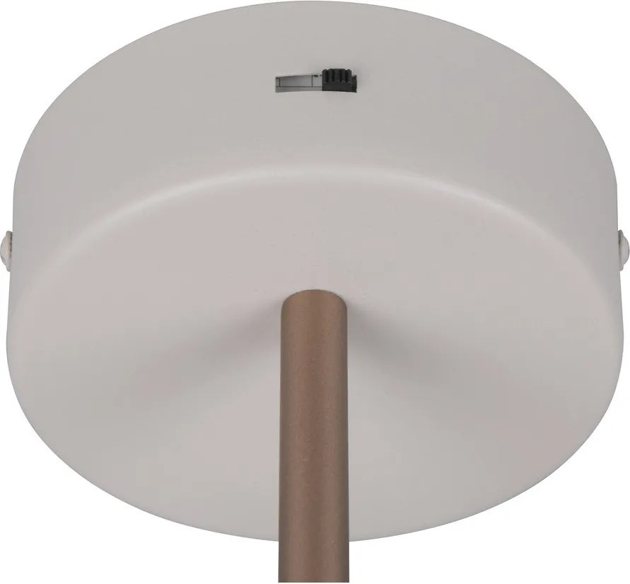 LED стенна лампа с огъваща се структура/затъмняваща се в цвят слонова кост ø 20 cm Keaton – Trio