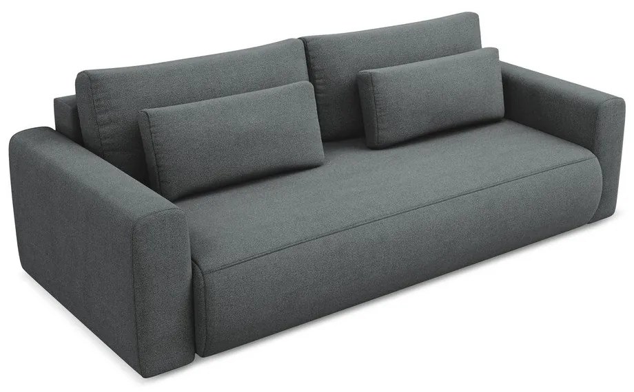 Тъмносив разтегателен диван с място за съхранение 238 cm Kapua – Makamii