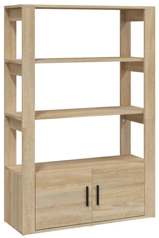 819471 vidaXL Сайдборд, дъб сонома, 80x30x119,5 см, инженерно дърво