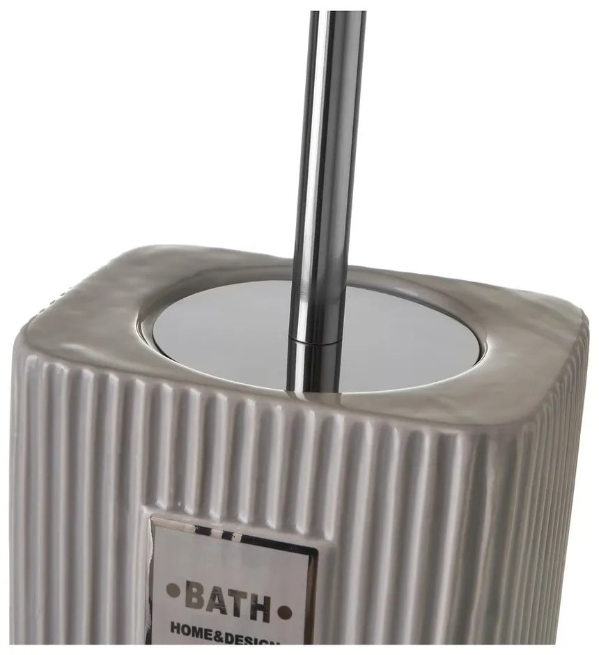 Сива керамична четка за тоалетна Griso - Casa Selección