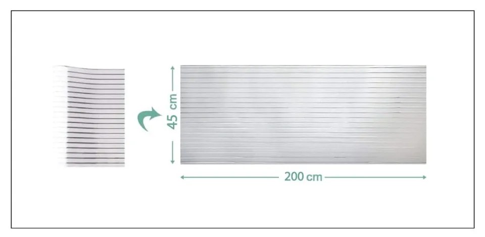 Стикер от матирано стъкло със защитно фолио Lines, дължина 2 м - Ambiance