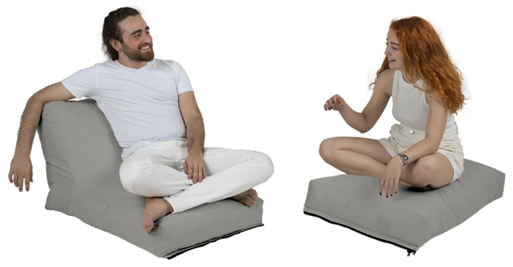 Градински пуф Siesta Sofa Bed Pouf, цвят Сив