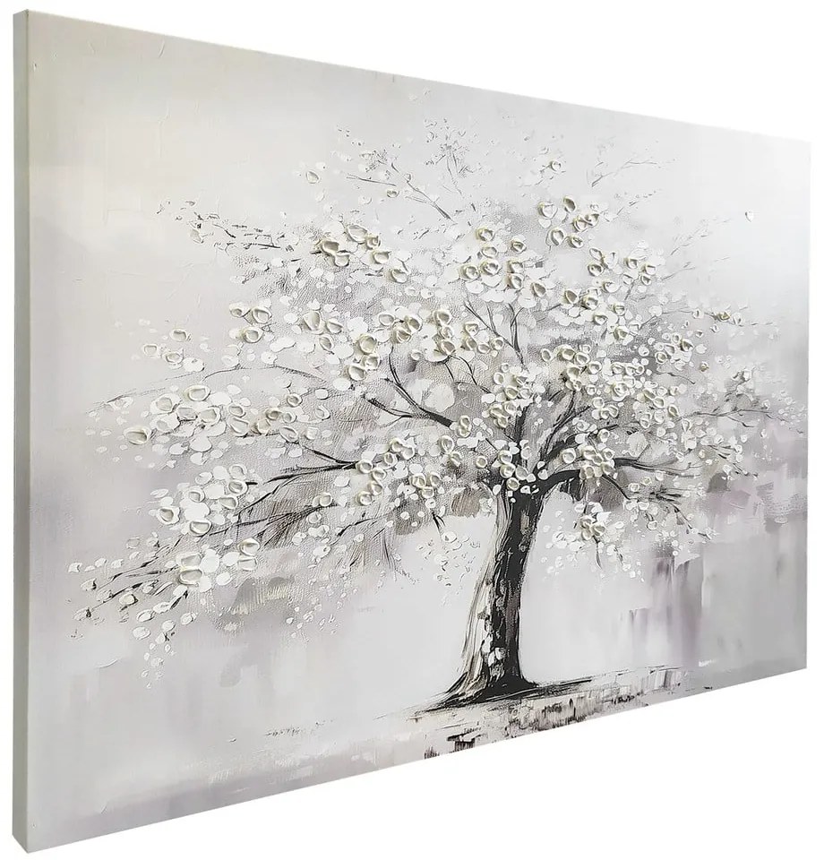 Картина с ръчно изрисувани елементи 70x100 cm White Tree – Styler