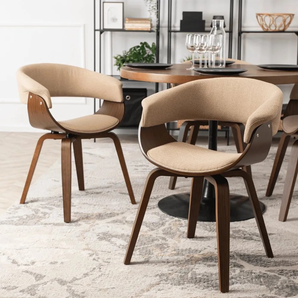 Тапициран фотьойл GARY2 - различни цветови решения орех - сив