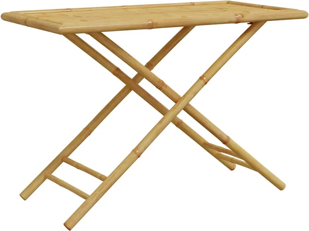 365879 vidaXL Сгъваема градинска маса, 110x55x75 см, бамбук