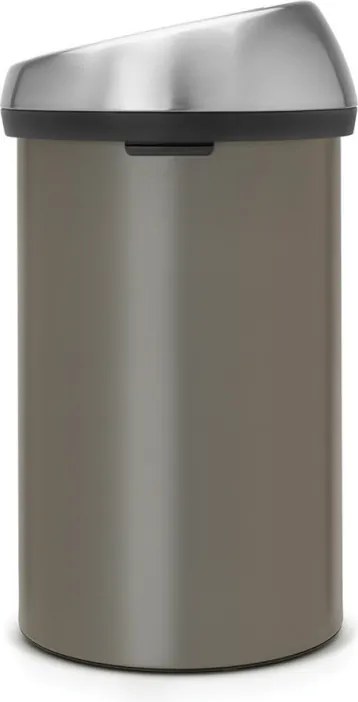 Кош за боклук Brabantia Touch Bin 647249, 60 л, Плавно и безшумно отваряне, Сив