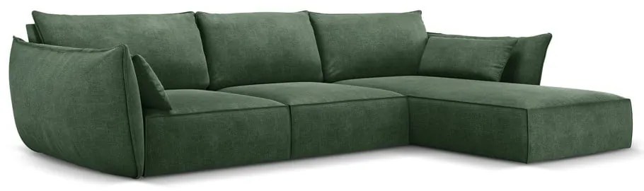 Тъмнозелен ъглов диван (десен ъгъл) Vanda - Mazzini Sofas