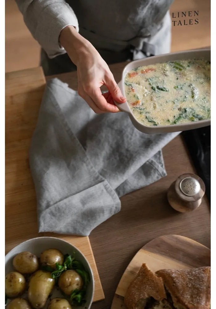 Ленена кърпа за съдове 45x65 cm Khaki – Linen Tales