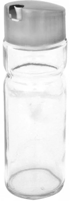 Стъклена бутилка за оливерник 160мл с хромирана капачка (405-A)