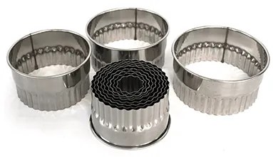 Комплект иноксови форми за сладки 12 броя в кутия CN-(181128) - Horecano