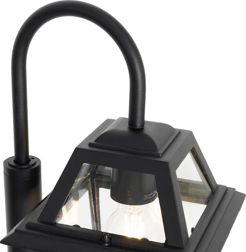 Класически външен фенер черен 135 см IP44 - Berta