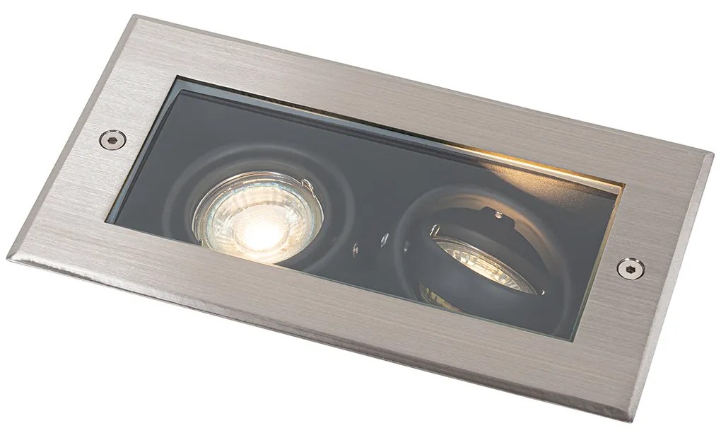 Модерен наземни прожектор стомана 2-светлина регулируем IP65 - Oneon