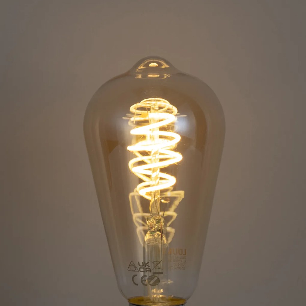 Комплект от 3 смарт E27 димируеми LED крушки ST64 4.9W 320 lm 2500K вкл. Zigbee Smart Hub