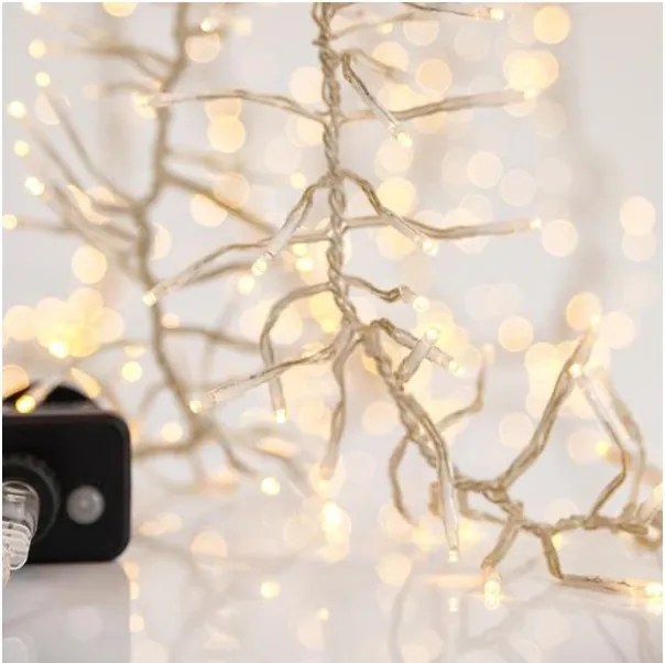 LED външен  гирлянд CLUSTER 768xLED/8 функции 9 m IP44 топла бяла