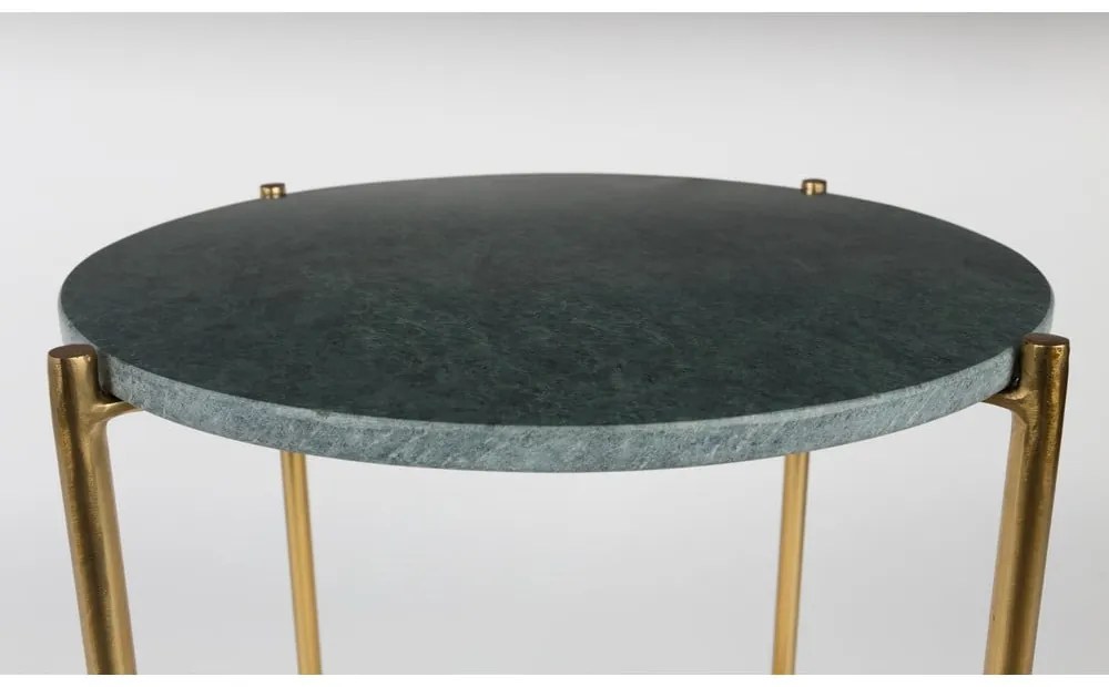 Зелена масичка за кафе с мраморен плот Timpa - White Label