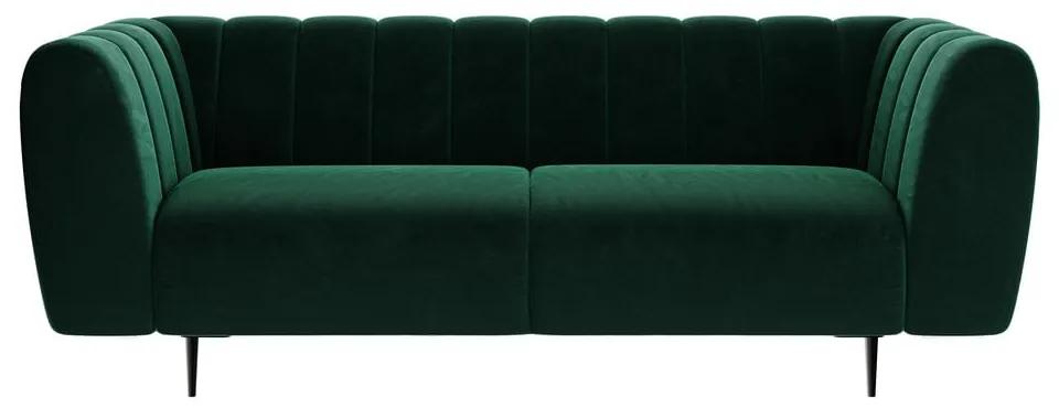 Тъмнозелен диван от кадифе , 210 см Shel - Ghado