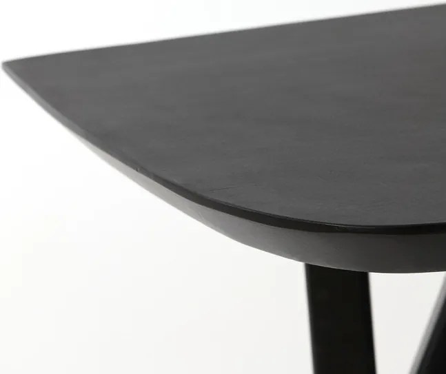 Матово черно конзолна маса от масивна акация 44x160 cm Quenza – Light & Living