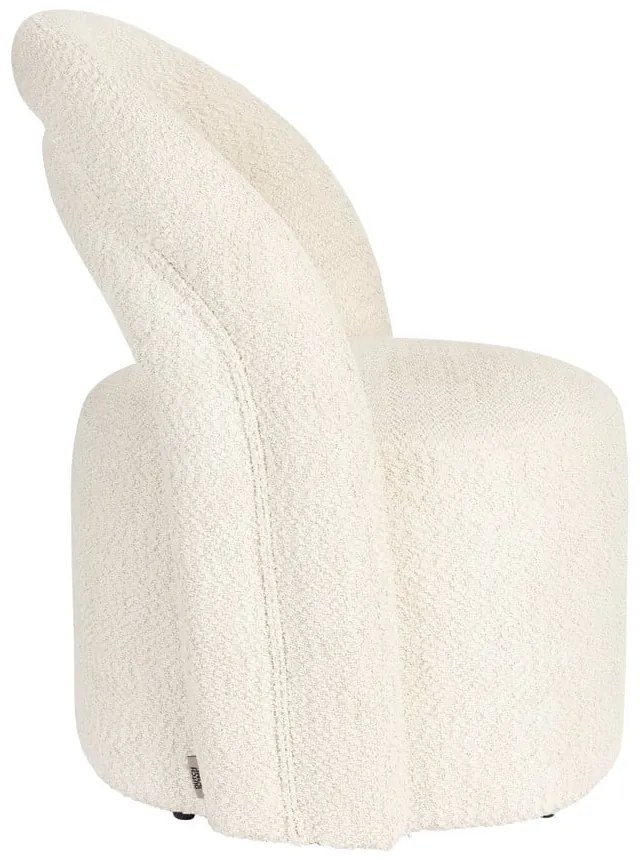 Кремаво въртящо се кресло от букле Seina – Dutchbone