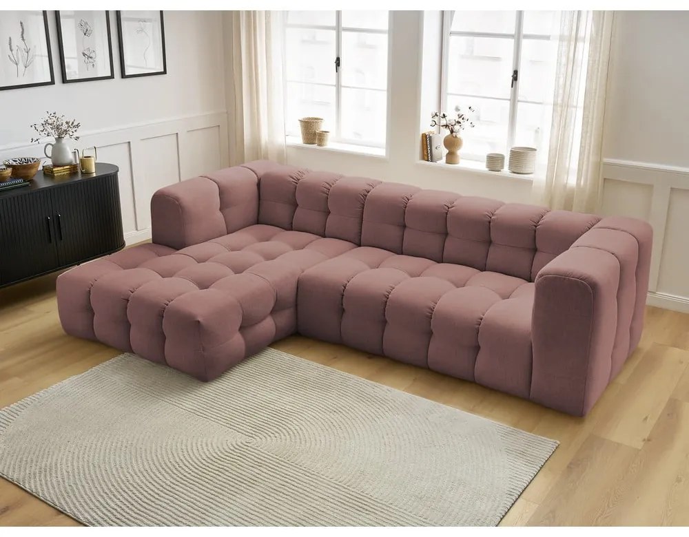 Светлорозов ъглов диван Cloud – Bobochic Paris