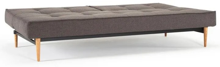 Тъмносив разтегателен диван с дървена основа Flashtex Dark Grey Splitback - Innovation