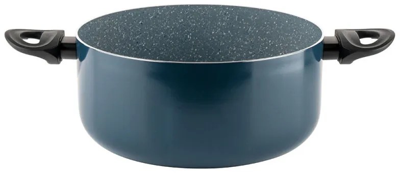 Тенджера Luigi Ferrero Prima FR-2644, 26x12 см, 5.8 л, Незалепващо покритие, Стъклен капак с отвор за пара, Индукция, Тъмносин