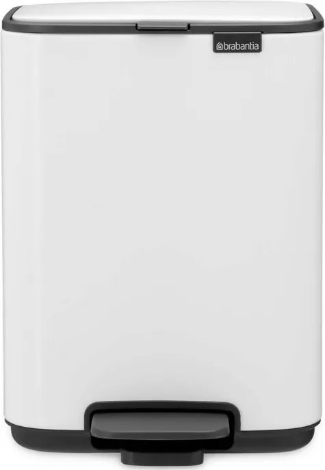Кош за боклук Brabantia Bo Pedal 1010117, 4 л, Леко затваряне, Противоплъзгаща основа, Бял