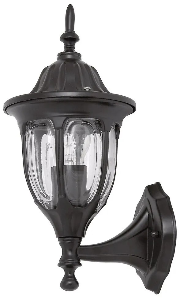 RABALUX Милано 8342, стенен фенер, черен, 1х60W - 8342