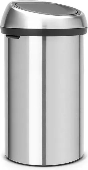 Кош за боклук Brabantia Touch Bin 647245, 60 л, Плавно и безшумно отваряне, Инокс/мат