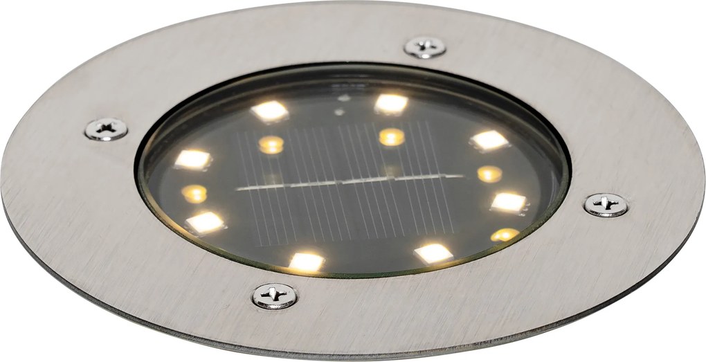 Модерен градински прожектор стомана с LED IP65 соларен - Terry