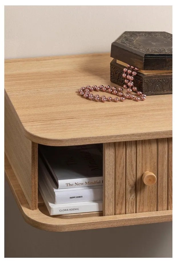 Висящо нощно шкафче от декор от бор в естествен цвят Jena – WOOOD