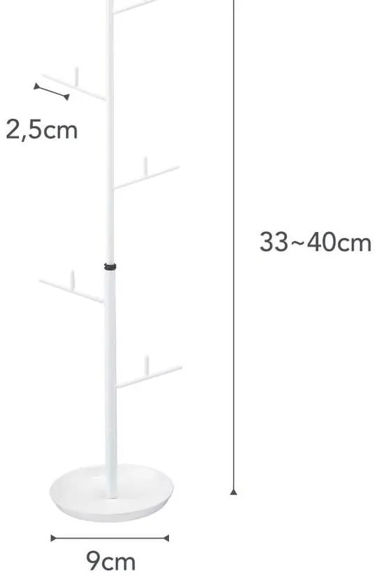 Бяла стойка за бижута Branch - YAMAZAKI