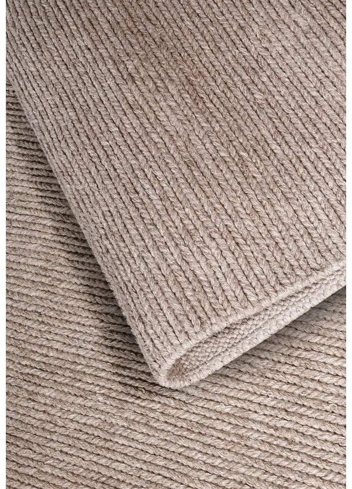 Светлокафяв ръчно изработен вълнен килим 80x150 cm Francois – Villeroy&Boch