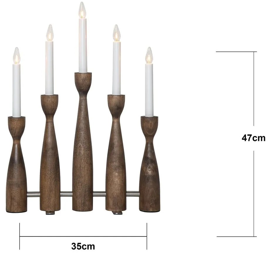 Коледна светлинна украса за контакт в тъмно естествен цвят Midja 2.0 – Star Trading