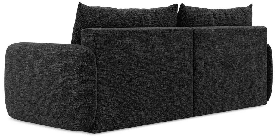 Черен разтегателен диван с място за съхранение 238 cm Kalena – Makamii