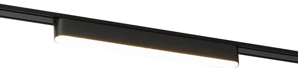 Модерен черен релсов прожектор 1-фазов 10W 3000K - Magnetic Marra