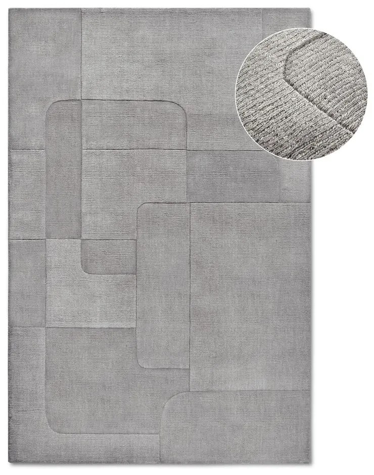 Сив ръчно изработен вълнен килим 80x150 cm Charlotte – Villeroy&amp;Boch