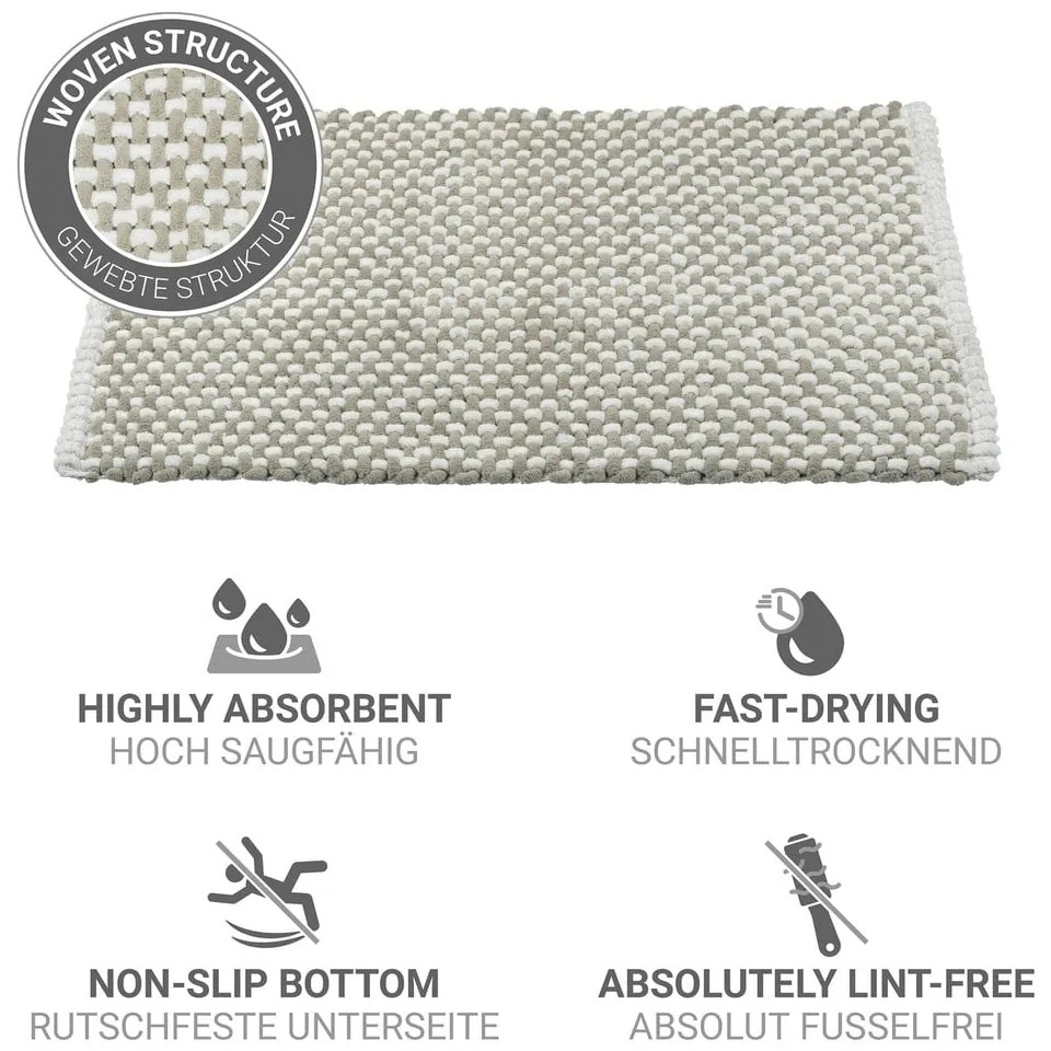 Бежов текстилен килим за баня 50x80 cm Covelo – Wenko