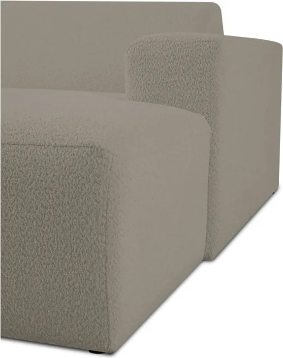 Светлокафяв модулен диван от букле (десен ъгъл) Roxy – Scandic