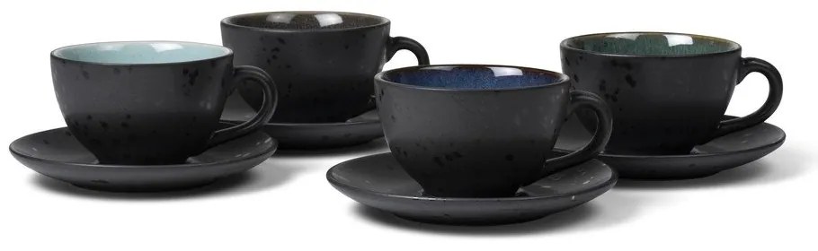 Черни глинени чаши в комплект 4 бр. 240 ml Black/Mix – Bitz