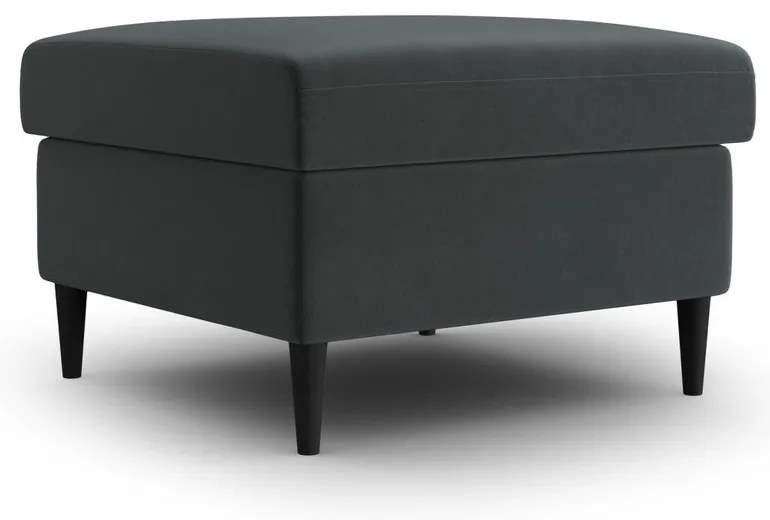 Тъмносива кадифена табуретка Kyoto – Cosmopolitan Design