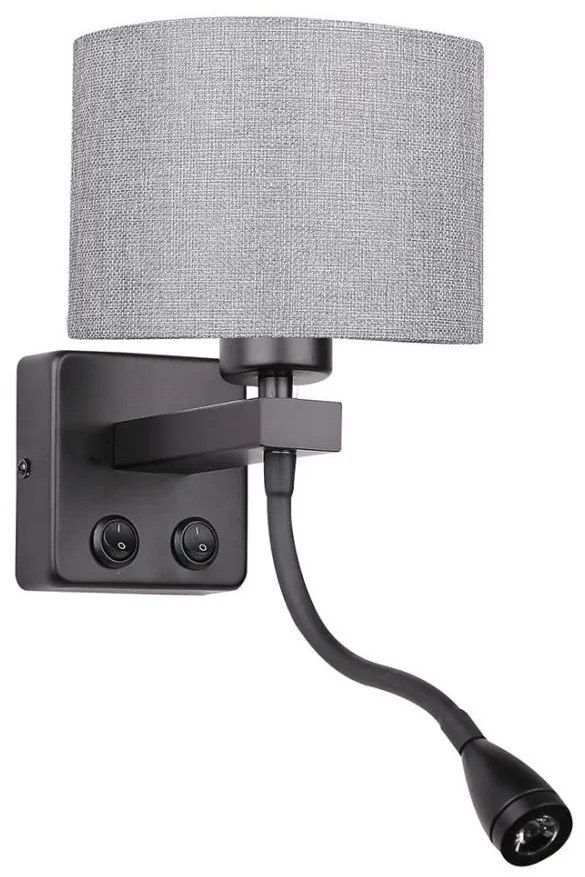 LED гъвкаво осветление POLO 1xE27/40W+LED/2W 230V черно