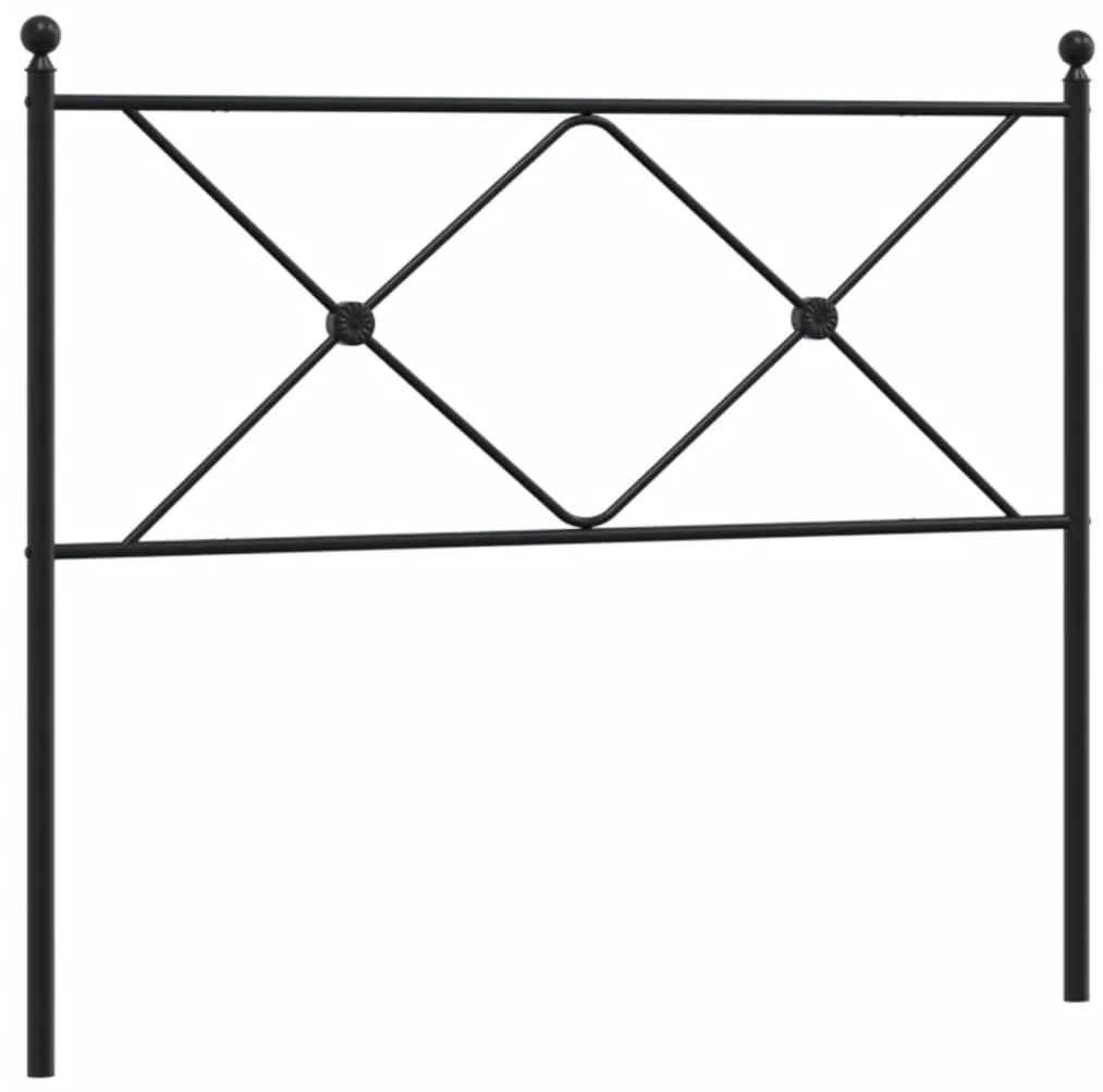 376532 vidaXL Метална табла за глава, черна, 107 см