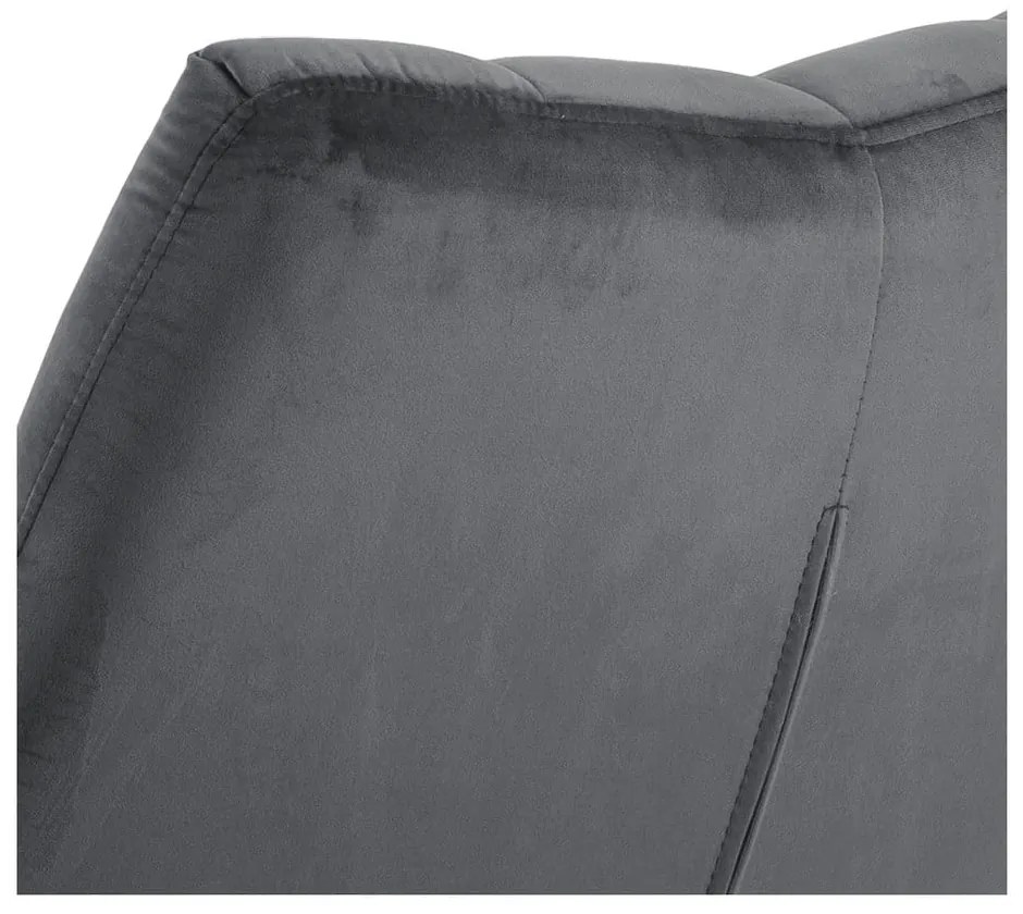 Сиво въртящо се кадифено кресло Paris – Actona