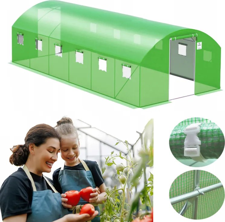 Голям градински политунел 4 x 6 м - височина 2,25 м