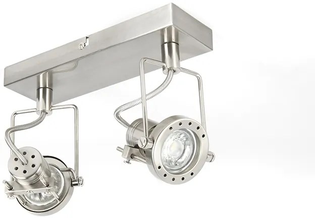 Индустриален стоманен прожектор 2-светлина регулируем - Suplux