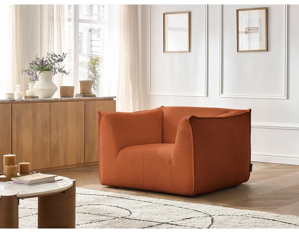 Оранжево кресло от прежда с примки от букле Giorgia – Bobochic Paris