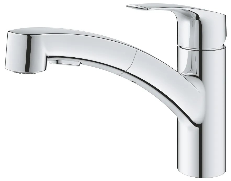 Кухненски кран с душ Grohe EuroSmart-Glossy Silver